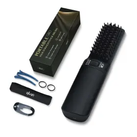 Qs-17102 Ihhair Hot Hair Straightener Brush Portable Mini Usb Rechargeable