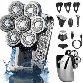 Imountek 717971907213 Head Shavers For Bald Men Waterproof Shaver 7d Rotary 5 In 1 Grooming Kit