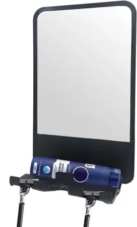 Rm409-hs Infitrans Shower Mirror For Shaving Fogless With Multifunctional 10.5 Inch L X 3.5 W Black