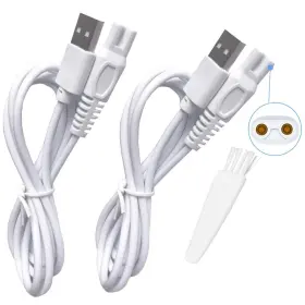 Invoda 2pcs Brush Usb Cord Fast Charging Cable Compatible For Finishing Touch Flawless Bod