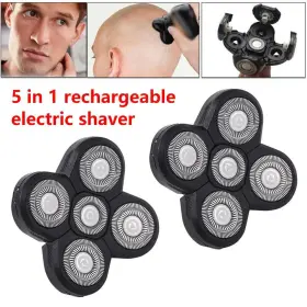 Jahyshow 883148229027 5-blade Razor Shaver Cartridge 2 Pack 4d Rotating Floating Shaving Haircut