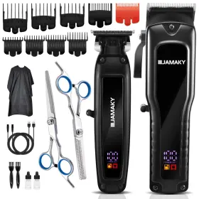 Jpc90051 Jamaky Jpc90032 Black Hair Clipper And Trimmer Set Rechargeable Barber For