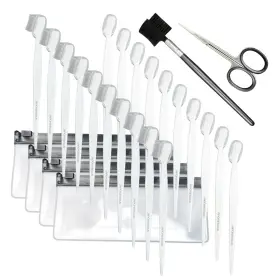 Japonesque 639428592387 Touch Up Razor For Brow Eyebrow Face Lip Scissors Comb Pouch 26pc