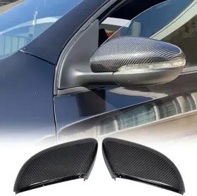 Js-1538 Jc Sportline Carbon Fiber Mirror Caps For Volkswagen Vw Golf Mk6/golf Mk6 A Style Black