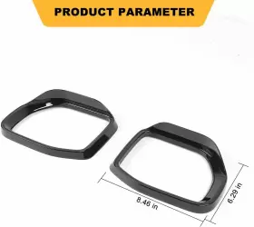 Hh-szzt12091 Jeliker For Bronco Sport Side Mirror Rain Visor Eyebrow Guards Covers Frame Black #3