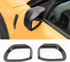 Hh-szzt12091 Jeliker For Bronco Sport Side Mirror Rain Visor Eyebrow Guards Covers Frame Black
