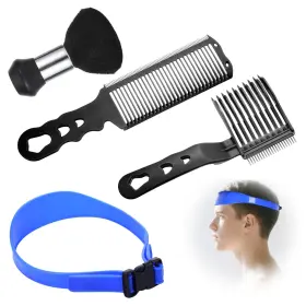 Comb1 Jeqqinuz Fade Comb Haircut Guide Set Hair Trimming For Men With Silicone Ba