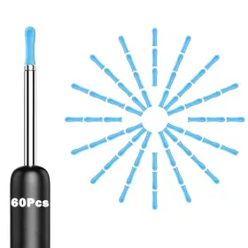 Jfglorix 763235645353 60 Pieces Ear Wax Removal Replacement Tips For Camera E