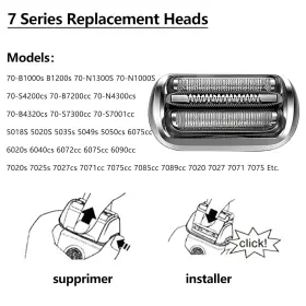 Jiancengyu 705353234293 73s Series 7 Replacement Shaver Head Compatible With Braun S7 & #2