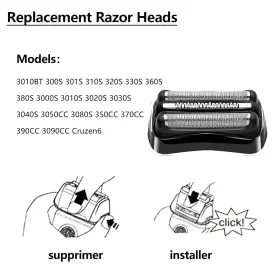 Jiancengyu 711181669428 21b Replacement Shaver Foil And Compatible With Braun S3 Wet Dry #2