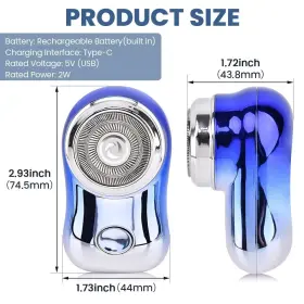 Jianwei 694578329191 Mini Travel Electric Shaver Portable Pocket Size Rechargeable Shaving Razor #3