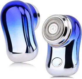 Ha08283 Jianwei Mini Travel Electric Shaver Portable Pocket Size Rechargeable Gradient Blue