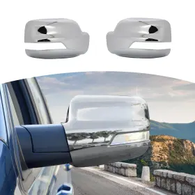 Joshela Jos-20617 For Ram Sideview Mirror Cover Trim Fit Large Silver