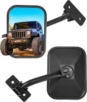 A3301-00209-bk Joytutus Mirrors Doors Off Compatible With Wrangler Tj Jk Jku Black