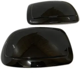Ch-02-0127 Jumbomotor Black Style Side Door Half Mirror Covers Trims Fit For Chevy Silverado