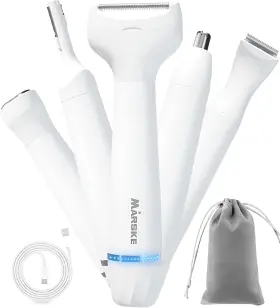Ms-6188 Kabowa 5 In 1 Facial Hair Removal And Bikini Trimmer For Women Nose White
