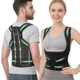 Kajicoo 799849437022 Posture Corrector For Women And Men Back Brace Adjustable Full Support -