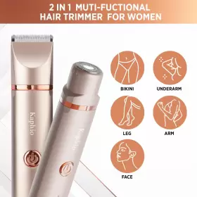 Kaphio 860010216507 Facial Hair Remover Bikini Legs Rechargeable Trimer Shaver Waterproof Cordless #2 Kaphio 860010216507 Facial Hair Remover Bikini Legs Rechargeable Trimer Shaver Waterproof Cordless #2