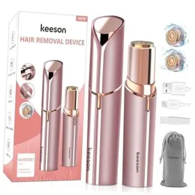 Sf-1006 Keesondirect Facial Hair Removal For Women 360 Floating 2x Pink With 2 Replacement Heads