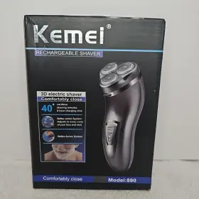 Kemei 001087004655 890 3d Floating Head Rechargeable Electric Shaver Beard Trimmer