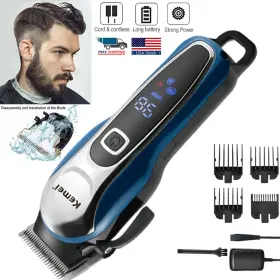 Ca9100443goo2 Kemei Hair Clippers Trimmer Kit Men Professional Cutting Machine Barber Salon Us #2