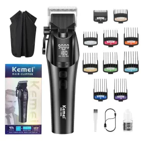 Km-1858amz Kemei 1858 Professional Hair Clippers For Men Rechargeable Barber Clipper Fo