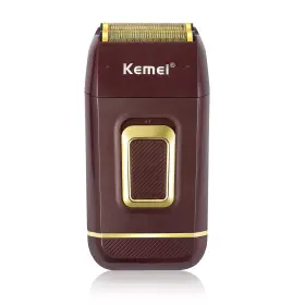 Km-2031-brown Kemei Foil Shaver Double Electric For Men Razors Head Shavers
