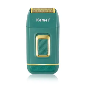 Km-2031-green Kemei Foil Shaver Double Electric For Men Razors Head