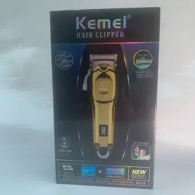 Km-2628 Kemei Professional Rechargeable Gold Hair Barber Clipper Shaving Trimming Mens