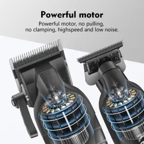 Pg2290d Kemei Professional Mens Hair Clipper Trimmer Cordless Rechargeable Shaver Set #2