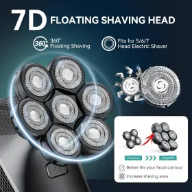 Kensen 972991775974 7d Blade Replacement Heads Electric Shaver Head 7 For Bald #2