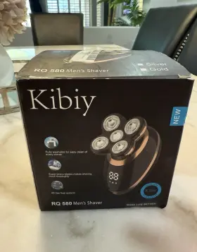 Rq-580 Kibiy Cordless Mens Shaverled Display Rotary Shaver Hold/black