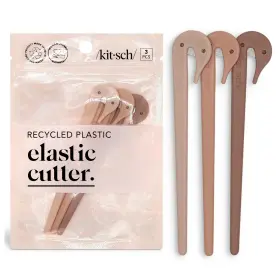 Kitsch 810112560718 Elastic Hair Tie Cutter Tool 3 Count Pack Of 1 Multicolored