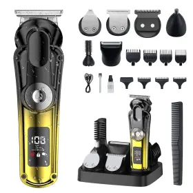 Hc-0278-gold Komingdon 20 Piece Hair Clipper Beard Trimmer For Men All-in-one Mens Grooming Kit Fo