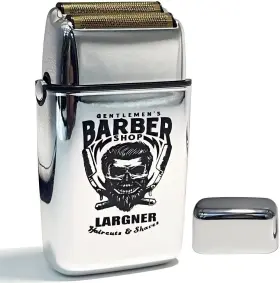 6678 Largner Retro Electric Razors For Men With Beard Trimmer Rechargeable Mens Sliver