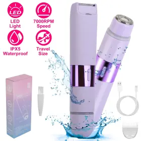 Laromni 730056003679 2-in-1 Women Electric Shaver Dual Head Bikini Trimmer Facial Hair Remover Razor