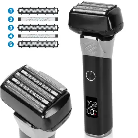 Laromni 730056003983 Men Electric Foil Shaver Jawline Beard Trimmer Cordless Dry And Wet Sideburn Razor
