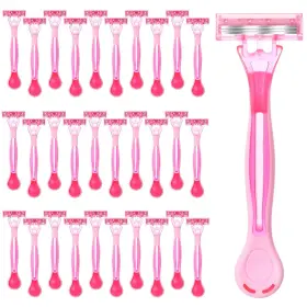 Hiu-lasnten-1940 Lasnten 60 Pcs Womens Disposable Razors Bulk 3 Blades Sensitive Skin