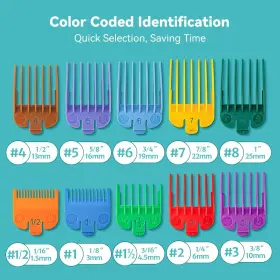 Lavest 788478057312 10 Professional Hair Clipper Guards Cutting Guides Fits For Most 10pcs #3
