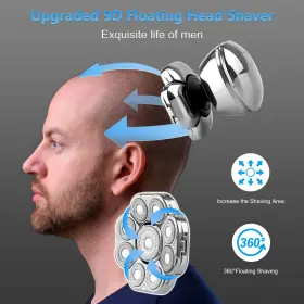 Gtj02 Lcmwb 9d Electric Head Shaver For Bald Men 6-in-1 Shavers With N #3