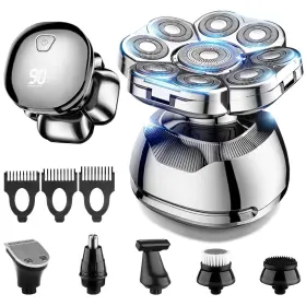 Gtj02 Lcmwb 9d Electric Head Shaver For Bald Men 6-in-1 Shavers With N