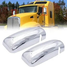 6604e Leavan Chrome Door Mirror Covers Fit For Kenworth T660 A Pair Side Co