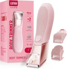 Gt-01 Lgtgh Bikini Trimmer For Women Mirror Electric Shaver Body Pubic Hair With Led Li