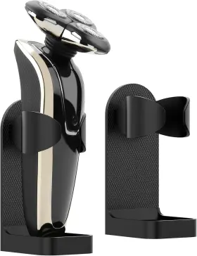 Li4628 Linkidea Adjustable Electric Shaver Holder 2 Pack Self Adhesive Razor Black