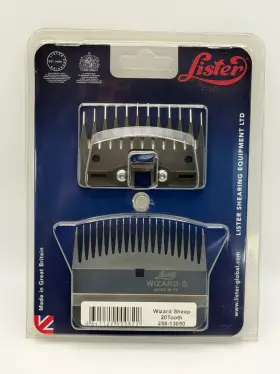 Lister 258-13050 Wizard Sheep 20 Tooth Clipper Blade Comb Cutter Set Made Uk