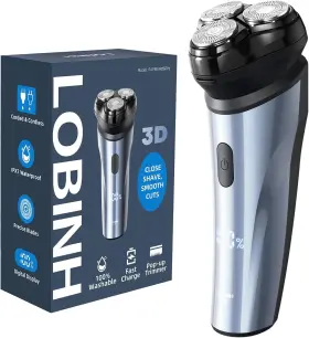 Lobinh 768553975403 Electric Razor For Men 100% Washable Rechargeable Mens Rotary Blue Lobinh 768553975403 Electric Razor For Men 100% Washable Rechargeable Mens Rotary Blue