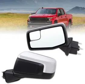 1320583 Lqito Left Driver Side Mirror Compatible With 2019-2025 Chevy L-5pins Chrome