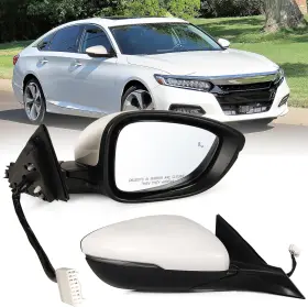 1321330 Lqito Right Passenger Side Mirror Fits 2018-2022 8pins-right Platinum White Pearl