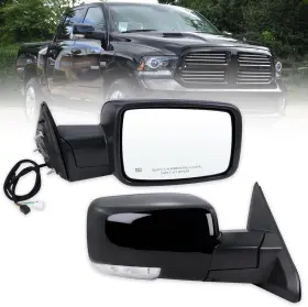 68096196 Lqito Right Passenger Side Door Mirror Compatible With 2013-2018 R-11pins Black