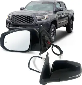8791004240 Lqito Left Driver Side Mirror Fits 2016-2022 Toyota Tacoma With 8 Pins Black